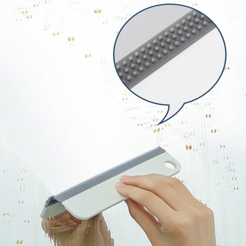 Dụng Cụ Vệ Sinh Cửa Kính Bằng Silicon Mềm Có Thể Treo Đa Năng 2 Màu Tùy Chọn