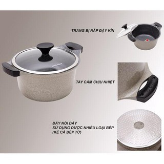 Nồi Đá Lock&Lock Stone LCA6202D-IH 20cm Dùng Bếp Từ