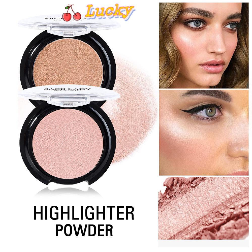 LUCKY SACE LADY 6 Colors Beauty Face Iluminator Blush Facial Makeup Highlighter Powder Makeup Glitter Palette Eyeshadow Glow Hot Brighten Cosmetic