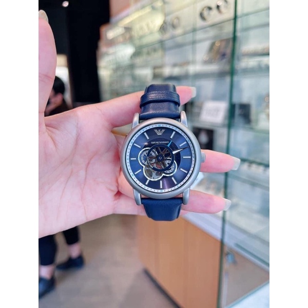Đồng hồ Nam Emporio Armani Chronograph Automatic chính hãng - Mặt Xanh Dương AR60011.43 mm
