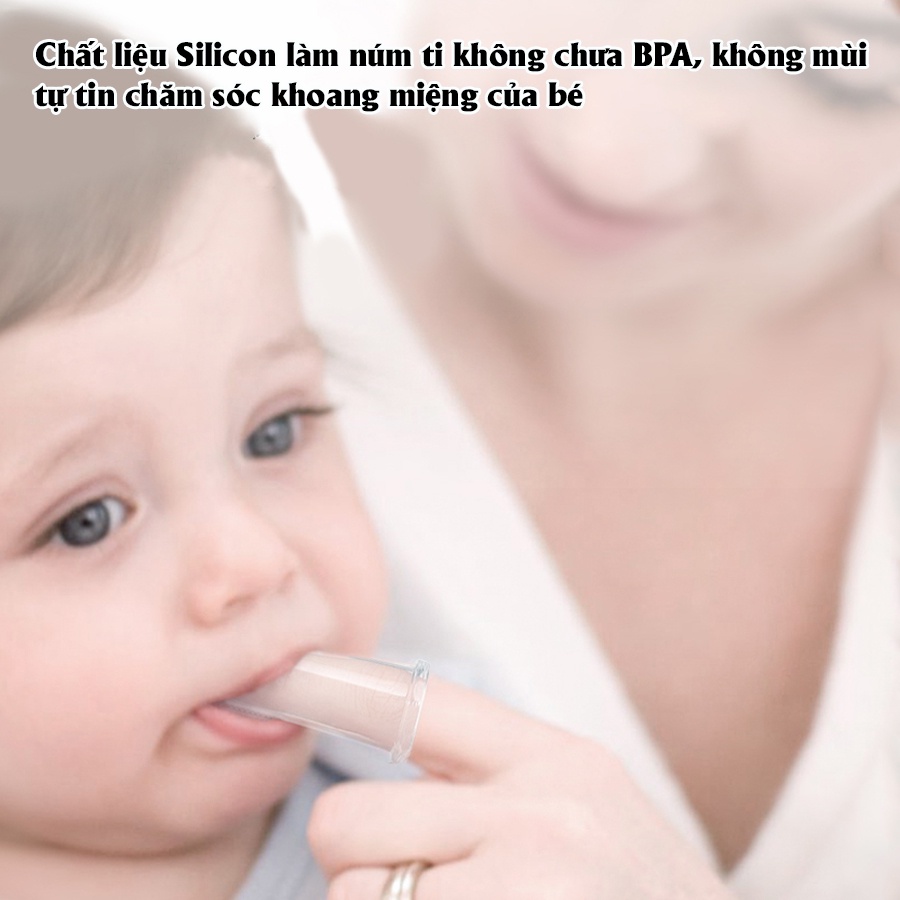 Rơ lưỡi cho bé AAG270 dụng cụ tưa lưỡi vệ sinh răng miệng an toàn tiện lợi cho bé