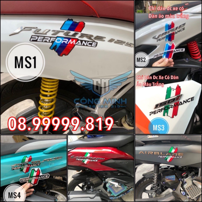 Tem Decal Performance ITALY / AMG BMW chất liệu pvc cao cấp chính hãng decal ...