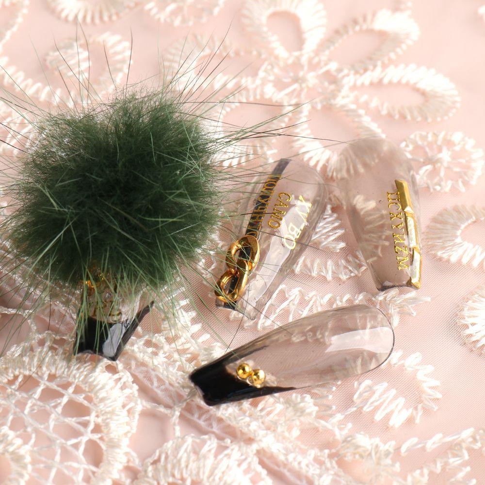 10 Phụ Kiện Trang Trí Móng Tay Hình Quả Cầu Lông Dễ Thương