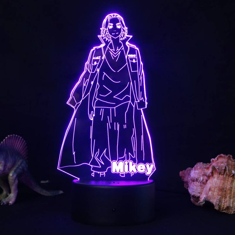 Đèn ngủ led trang trí phong cách hình nhân vật anime Tokyo Manji Gang Mikey 3d cao cấp bền bỉ