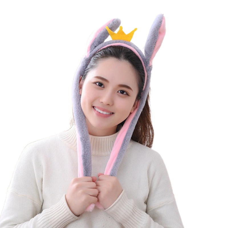 Băng Đô Tai Thỏ Hoạt Hình Tai Thỏ Có Thể Chuyển Động Vui Nhộn