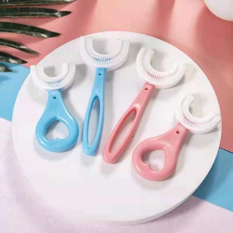 Bàn chải đánh răng cho bé E50 chữ u chất liệu Silicon chịu được lực cắn, cho bé từ 2 tuổi - 6 tuổi
