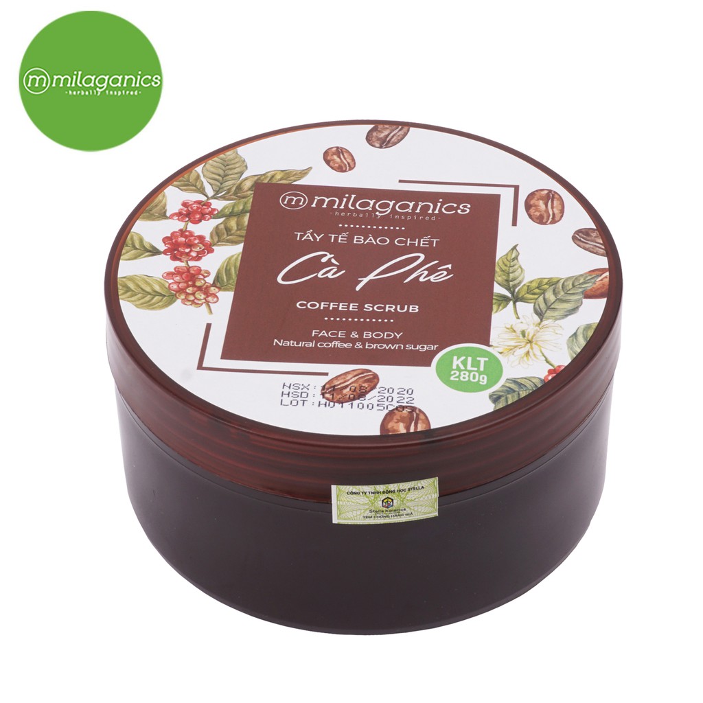 Tẩy tế bào chết Cà phê Milaganics 280g (Hũ) | BigBuy360 - bigbuy360.vn