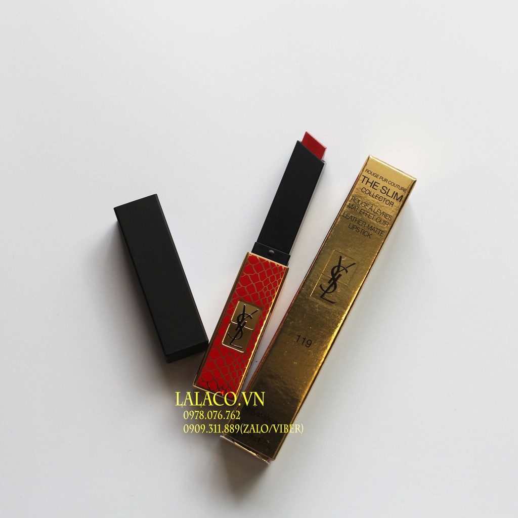 Son YSL The Slim Wild Collector Crocrodile Series 119 Light Me Red 2.2gr ( Phiên Bản Đặc Biệt )