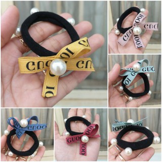 Cột tóc nơ ruy băng đính hạt