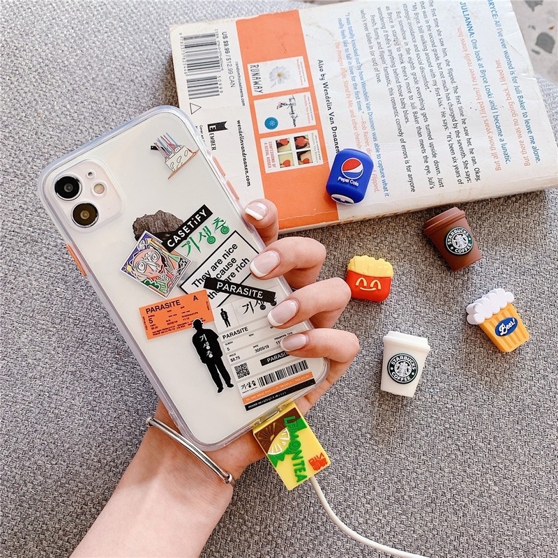 Vỏ bọc bảo vệ dây cáp sạc USB họa tiết hoạt hình đáng yêu