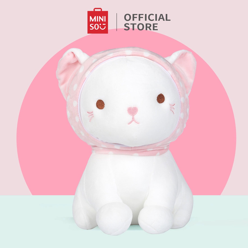 [Mã LIFECPMALL giảm 12% đơn 250K] Đồ chơi Mèo nhồi bông MINISO Dễ thương Bowknot Kitten Quà tặng 10,6 inch