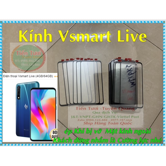 Mặt Kính Vsmart live (ép Khi bị vỡ Kính Ngoài)