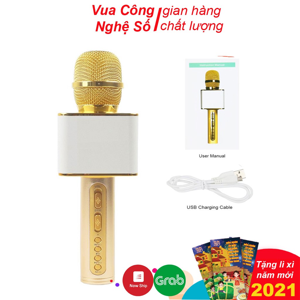 Micro Karaoke Bluetooth SD-08 Kèm Loa Kết Nối Không Dây Âm Thanh Tuyệt Đỉnh Hỗ Trợ Thu Âm