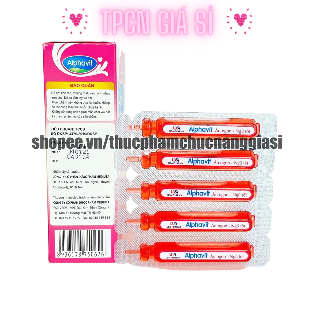 Siro cho bé ALPHAVIT bổ sung DHA và các vitamin thiết yếu cho trẻ - Hộp 20 ống
