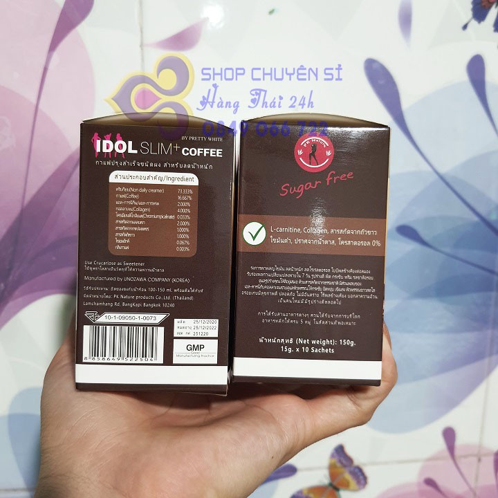 HỘP 10 GÓI CAFE IDOL SLIM + THÁI LAN