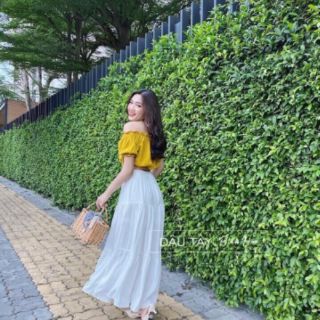 SET ÁO VÁY MAXI KATE LỤA - ĐẦM MAXI ĐI BIỂN