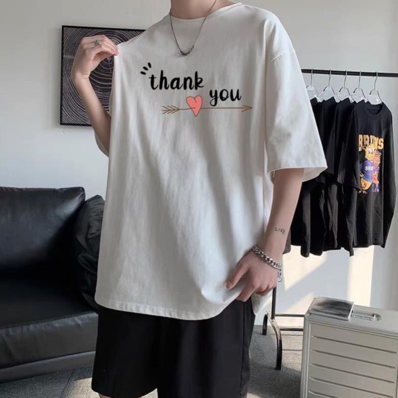 Áo thun unisex KhỔNG HIỀN from rộng cổ tròn tay lỡ freesize 38-40kg THANKYOU