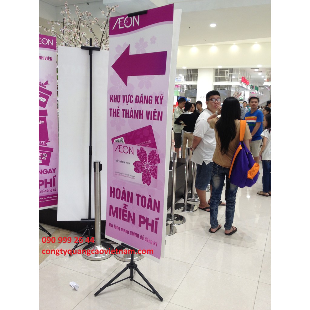 Standee Chữ Thập Để Ngoài Trời Kích Thước 60x160cm-80x180cm