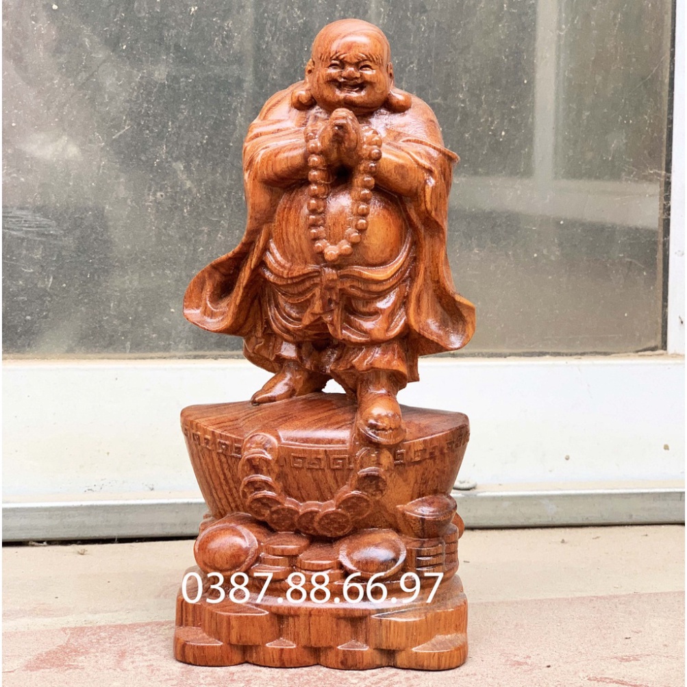 Tượng Phật Di Lặc Cầu Phúc Kích Thước Cao 20--&gt;40cm Gỗ Hương