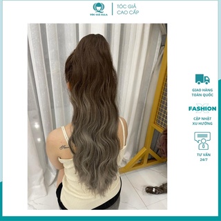 Tóc giả ngoặm omber vàng kim, N42
