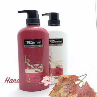 Combo dầu gội, xả tresemme keratin smooth thái lan 450ml