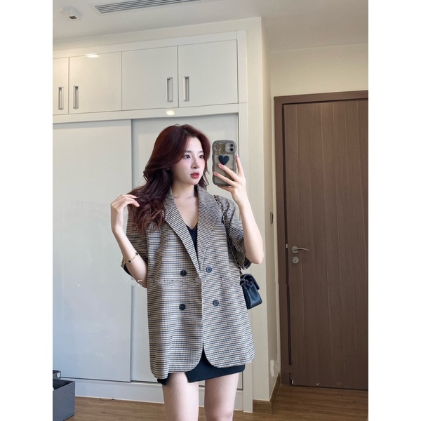 Áo blazer cộc tay