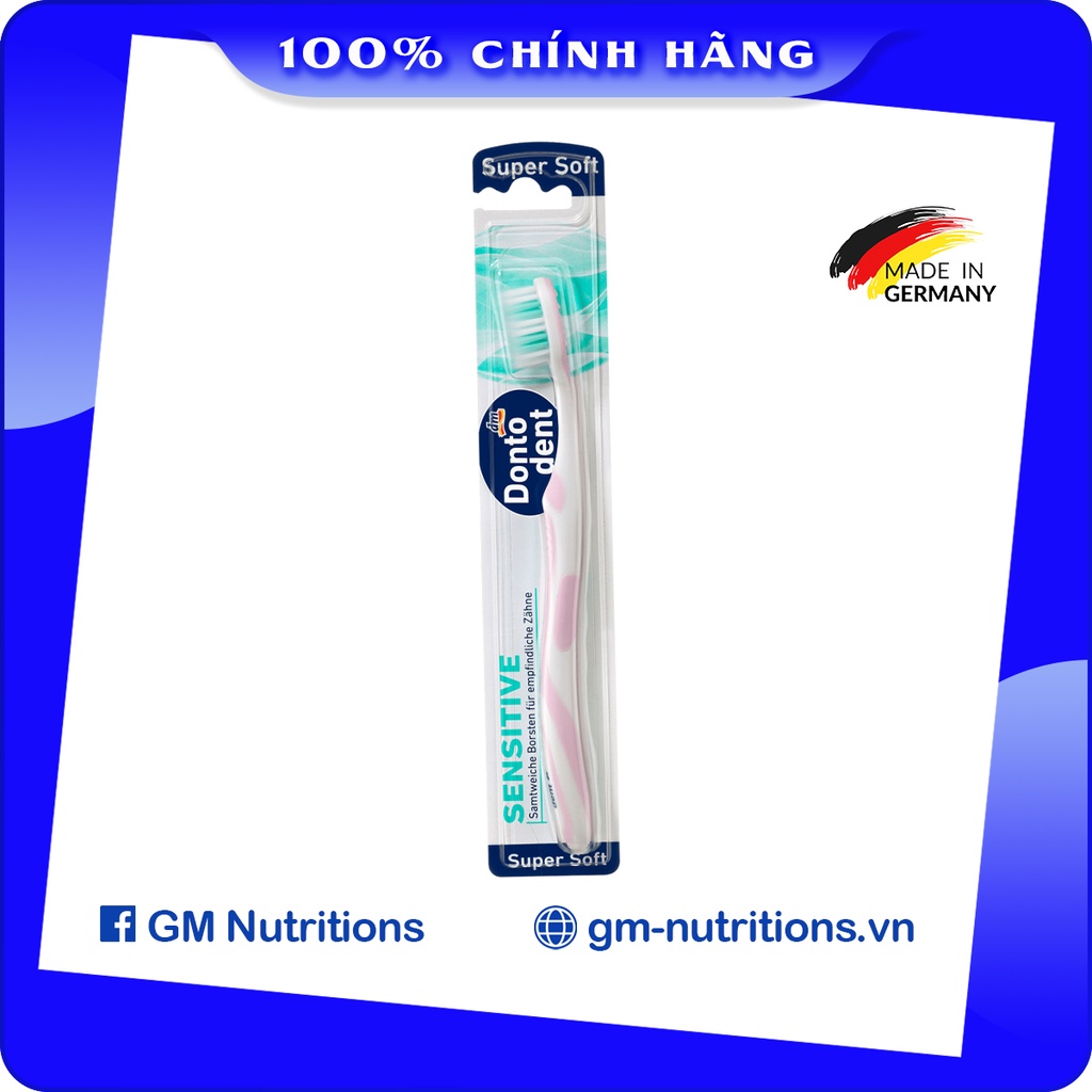 Bàn chải đánh răng siêu mềm cho răng nhạy cảm Dontodent Sensitive Super Sorf Đức vỉ 1 cái