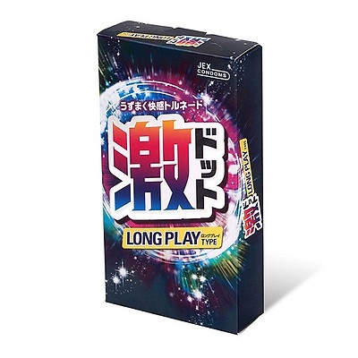 Bao cao su Jex Long Play Type hộp 8 cái, bao cao su gân gai nhiều gel siêu mỏng