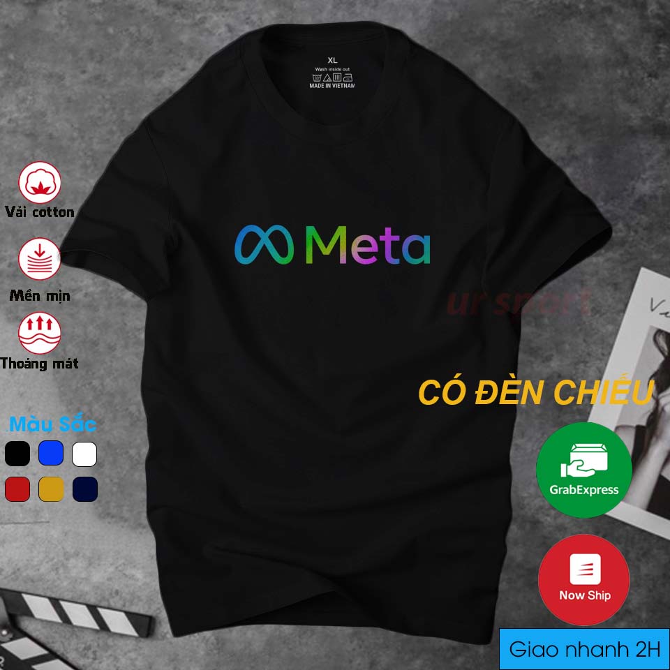 Áo thun nam Meta phản quang 7 màu phong cách lịch lãm