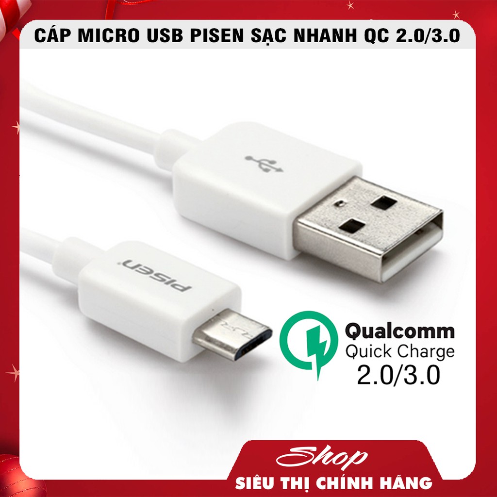 Cáp Pisen Micro USB - Chính Hãng Patech Phân Phối
