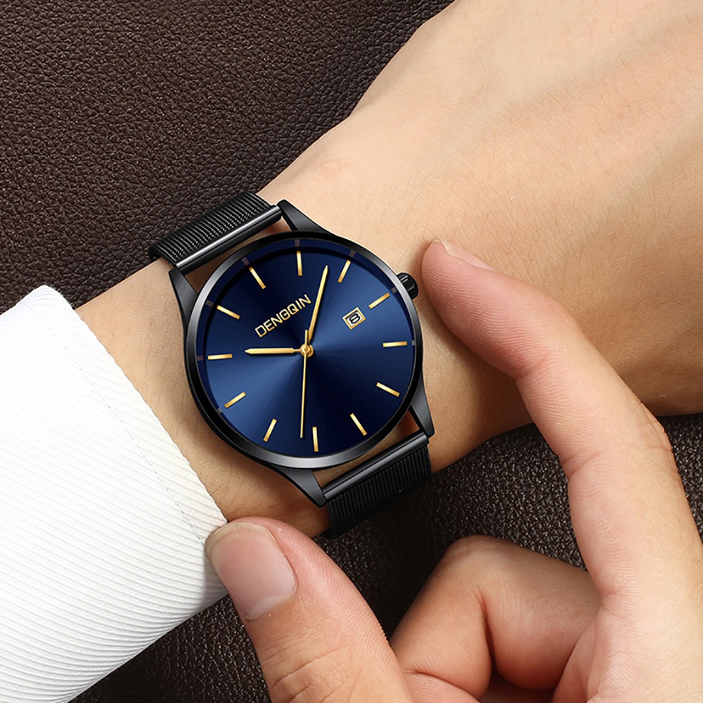 (DOANH NHÂN) Đồng Hồ Nam DENGQIN JAPAN Chính Hãng Dây Thép Mành Cao Cấp_Full Box - Classic | BigBuy360 - bigbuy360.vn