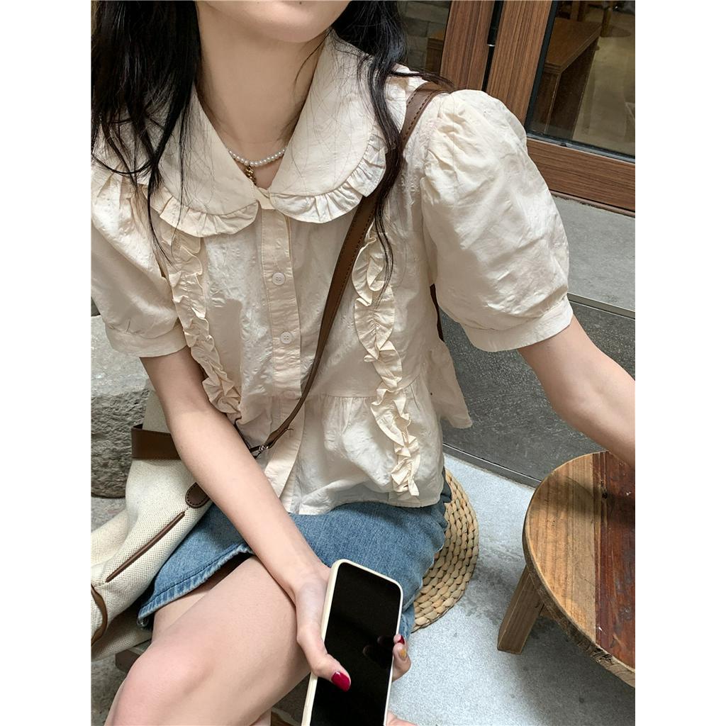 Áo Sơ Mi Ngắn Tay Phong Cách Hàn Quốc Dễ Phối Đồ 63078