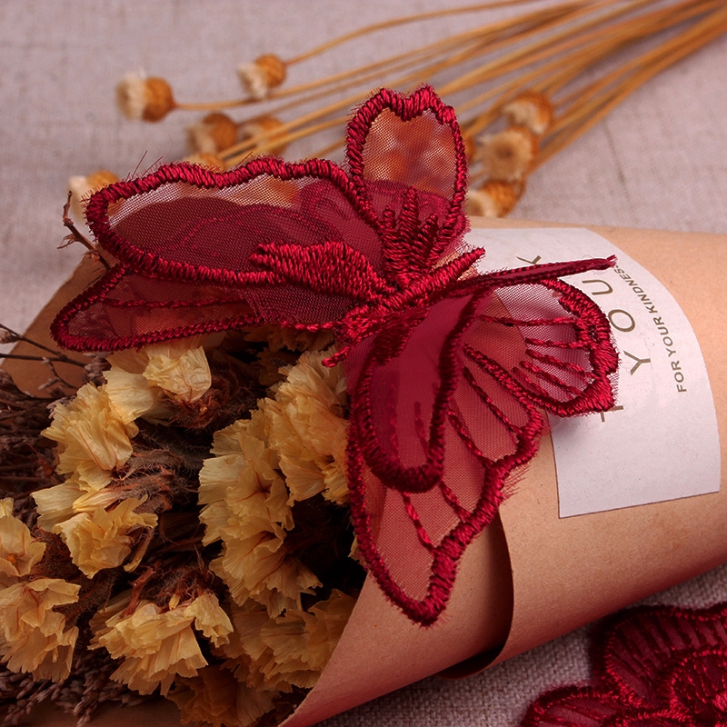 Ren thêu đính kim sa sang trọng dùng trang trí quần áo/ váy cưới