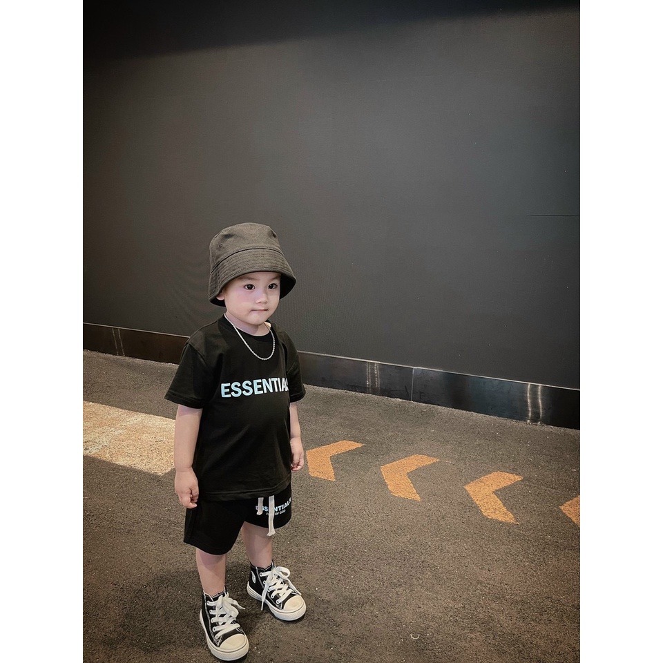 Bộ quần áo thun essential cho bé , set quần áo trẻ em unisex , Kid_genZ