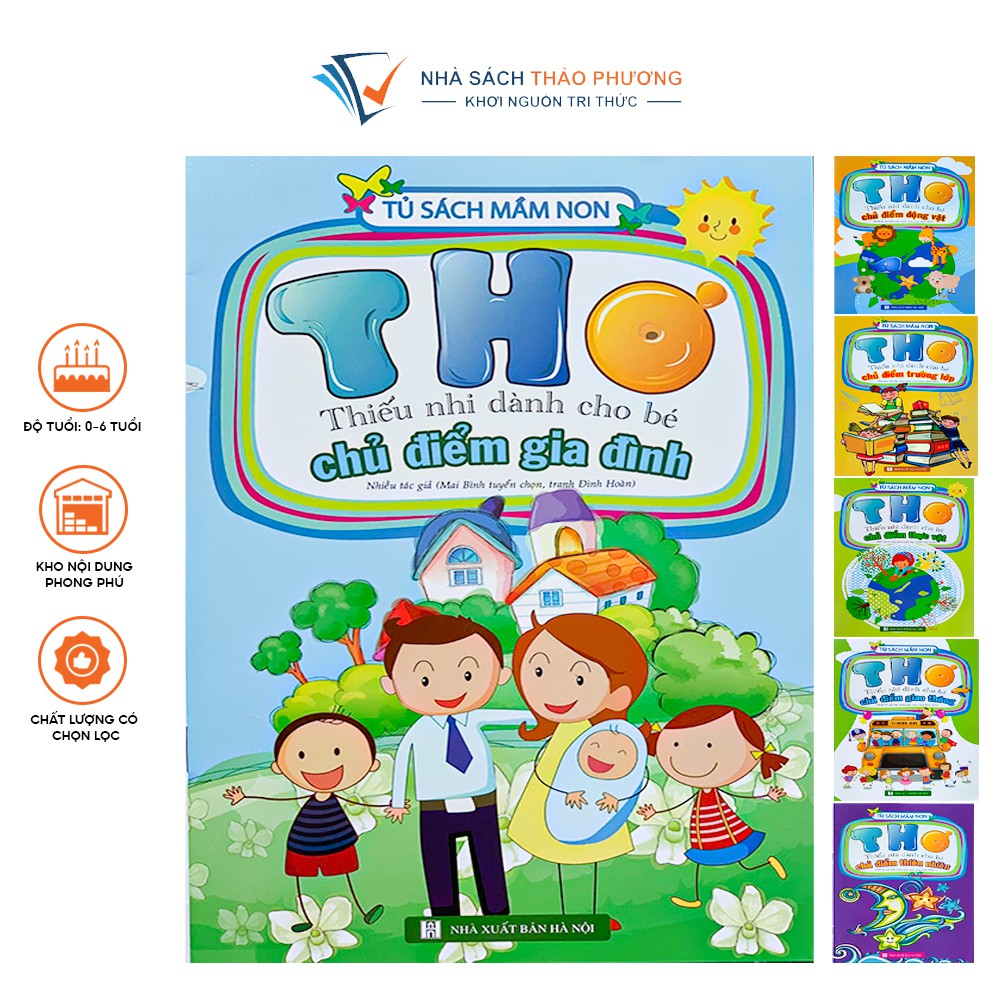 Sách - Thơ thiếu nhi dành cho bé tủ sách mầm non (Combo 6 cuốn)
