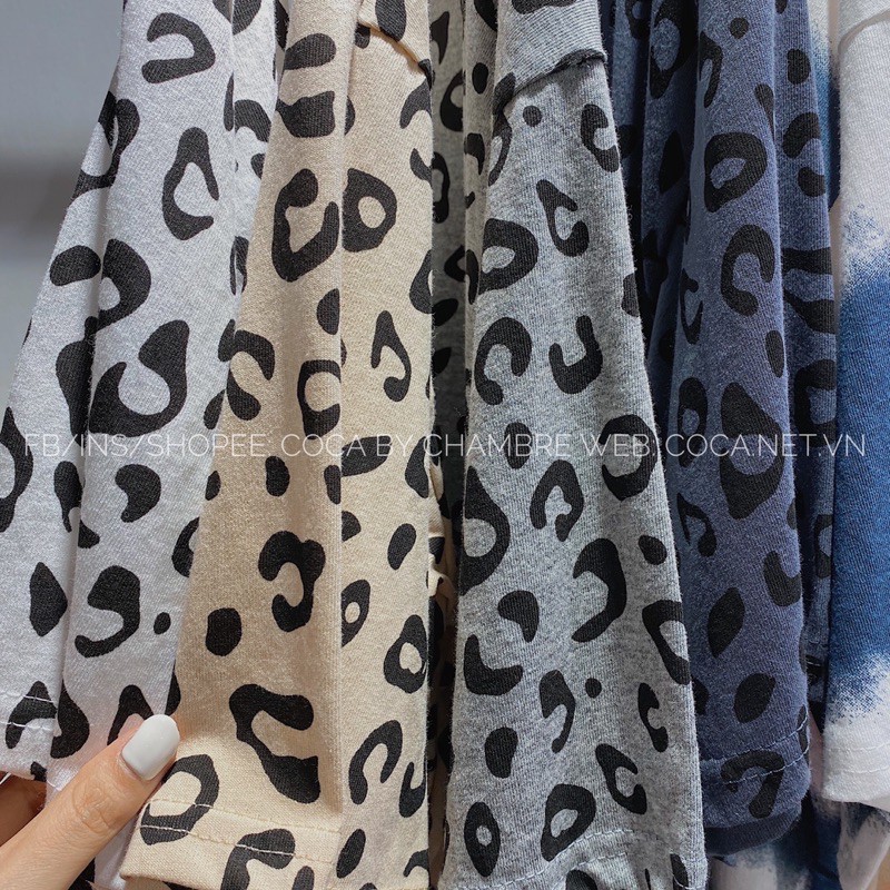 [P0101]🐆 Áo thun áo phông da beo form rộng unisex (Có sẵn/ảnh thật)