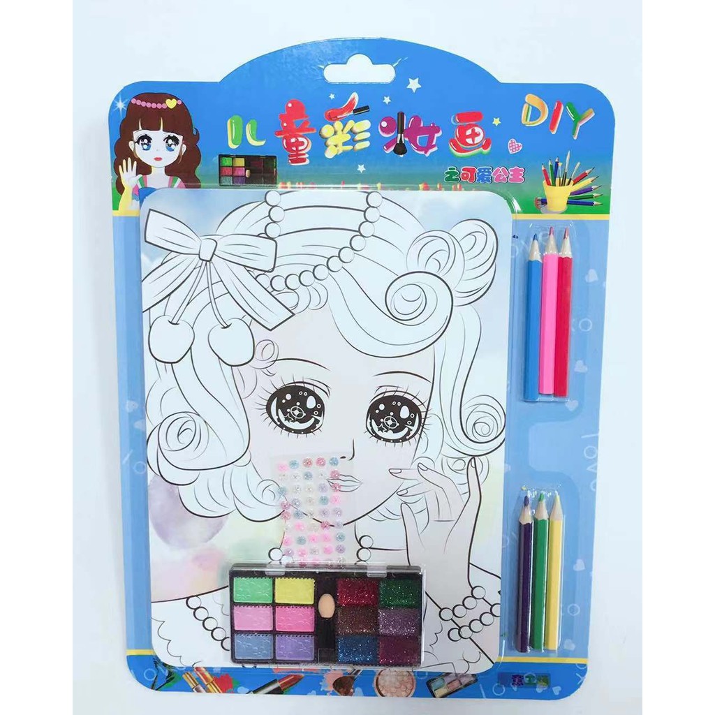 Khung Tranh 3D Trang Điểm Làm Nail Cho Công Chúa, Búp Bê Siêu Đẹp Cho Bé Tô Màu
