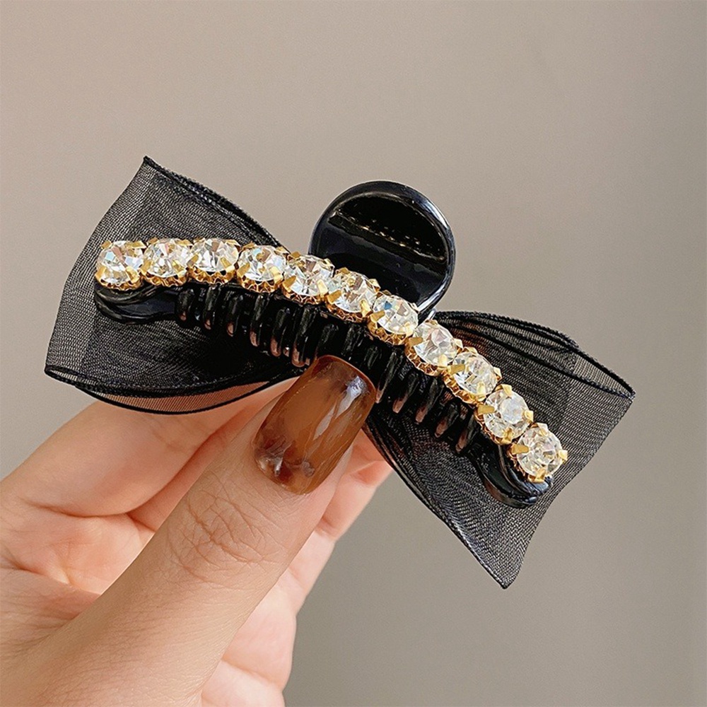 Kẹp Tóc Nơ Đính Đá Thời Trang Cho Nữ