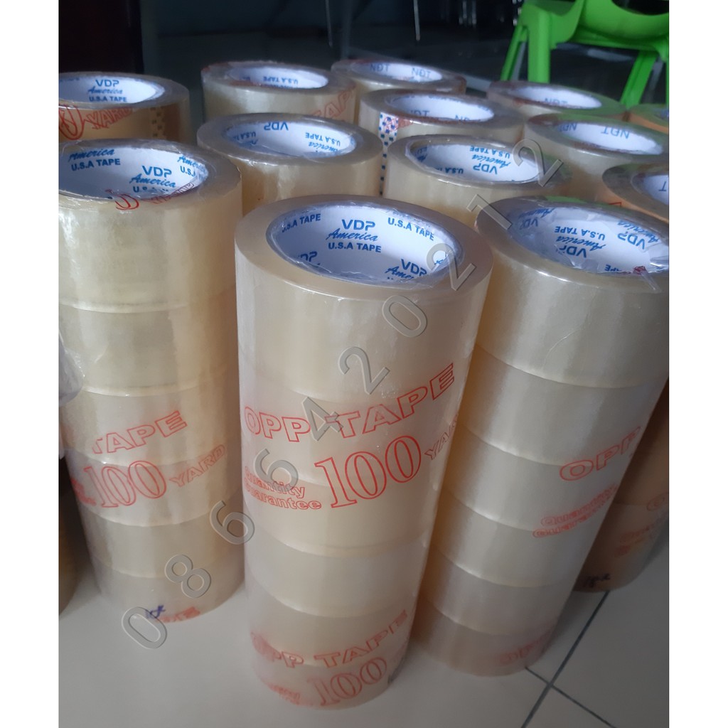 Băng keo trong khổ 48mm 100yard, 200yard (bán lẻ từng cuộn)