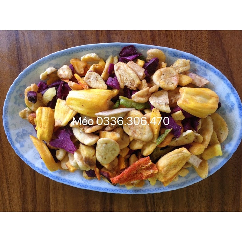 1kg Thập cẩm sấy vụn  HÀNG A XUẤT KHẨU ngon, giòn, ngọt tự nhiên