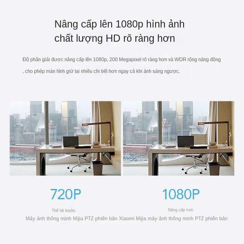 ❍Mi Smart Camera PTZ Version 360 độ Panorama 1080P Mobile Home Giám sát Trẻ em Vật nuôi