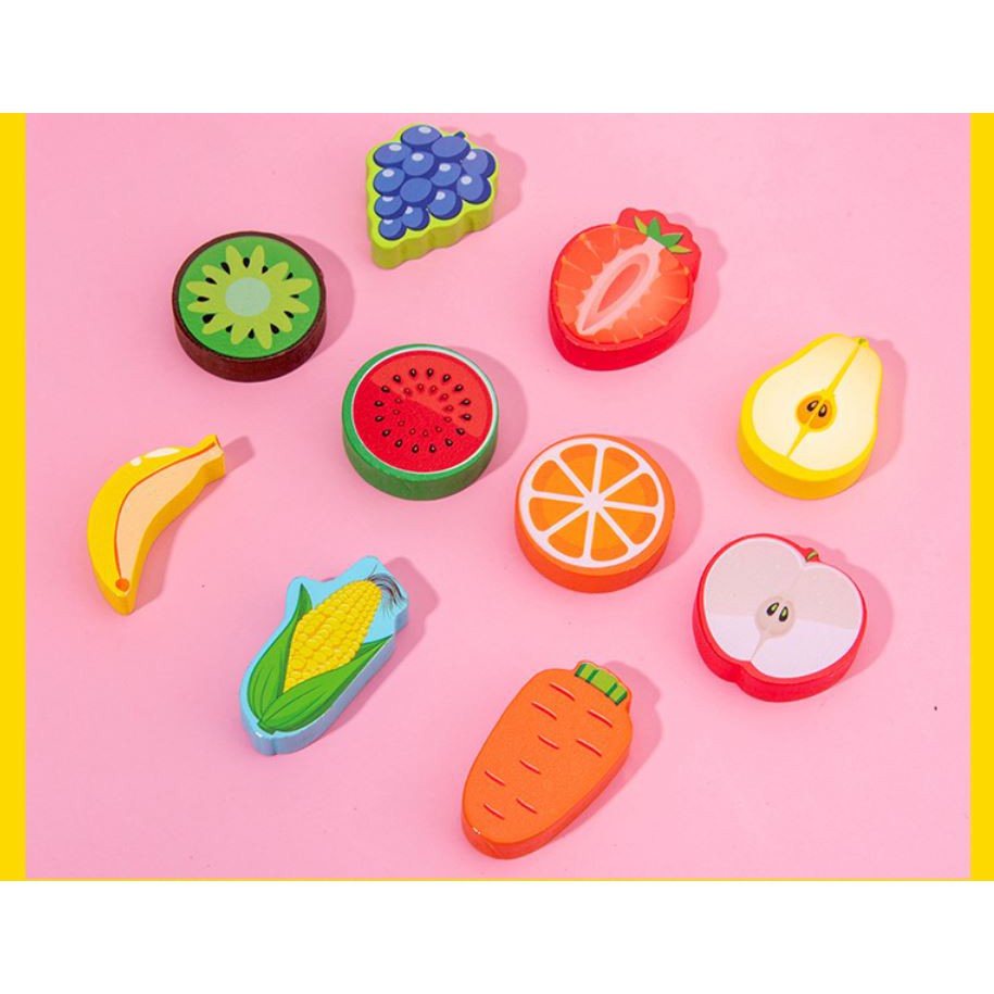 ⚡️𝗙𝗥𝗘𝗘𝗦𝗛𝗜𝗣⚡️  - Đồ chơi câu cá gỗ 5 trong 1 kèm hình khối, số, gia đình và động vật…