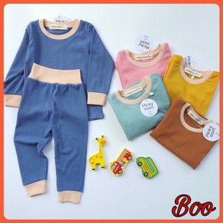 Bộ Body Cho Bé Cao Cấp Bộ Minkymom Len Tăm dài tay Body mềm mịn cho bé trai bé gái