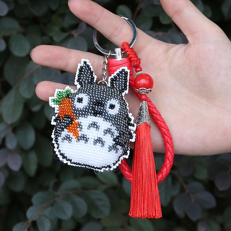 P00316404 - Móc khóa đính hạt tự làm hoạt hinh Totoro - móc khóa làm thủ công thoải sức sáng tạo