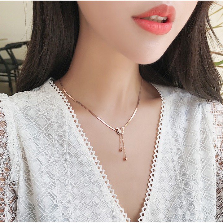 Dây chuyền titan vàng đẹp