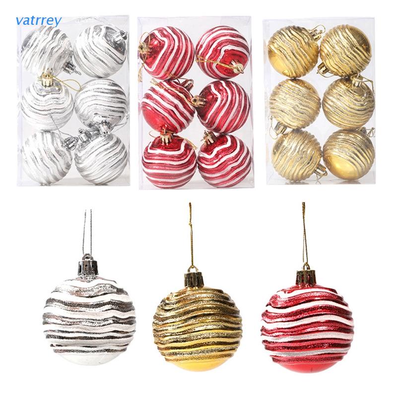 Set 6 quả châu trang trí cây thông Noel xinh xắn
