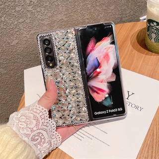 Ốp điện thoại Samsung Galaxy Z Fold 6 5 4 3 2 Fold6 5G Luxury Bling Case Thời trang Handmade Full Crystal Diamond Back Phone Case