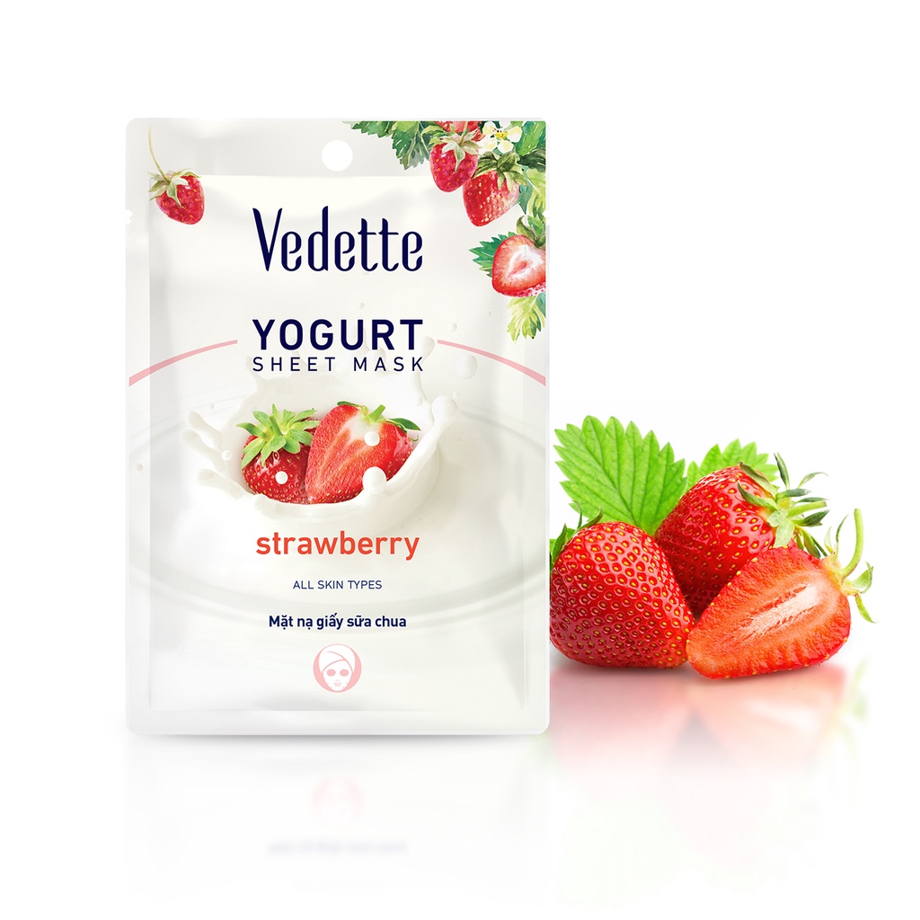 Mặt nạ giấy sữa chua Vedette YOGURT SHEET MASK 22ml