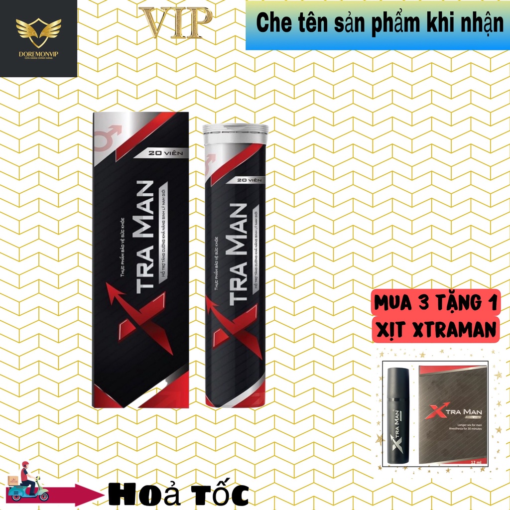 Viên sủi XtraMan tăng cường sinh lý hộp 20 viên chính hãng 100% ( Che tên sản phẩm khi nhận )