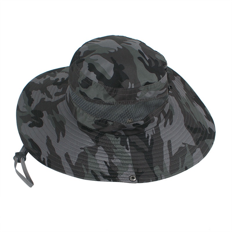 Nón Tai Bèo Vành Rộng Họa Tiết Rằn Ri Cá Tính Cho Nam